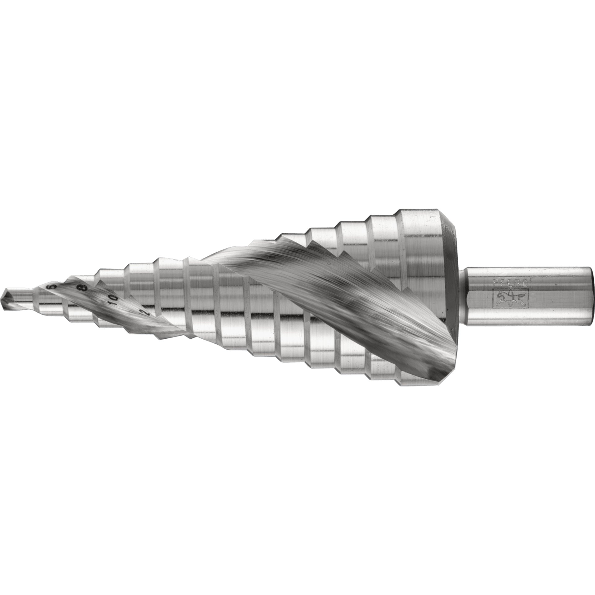 PFERD TOOLS Stufenbohrer HSS 14 Bohrstufen Ø 4-30mm 3-Flächenschaft-Ø 10mm Produktbild img1 L
