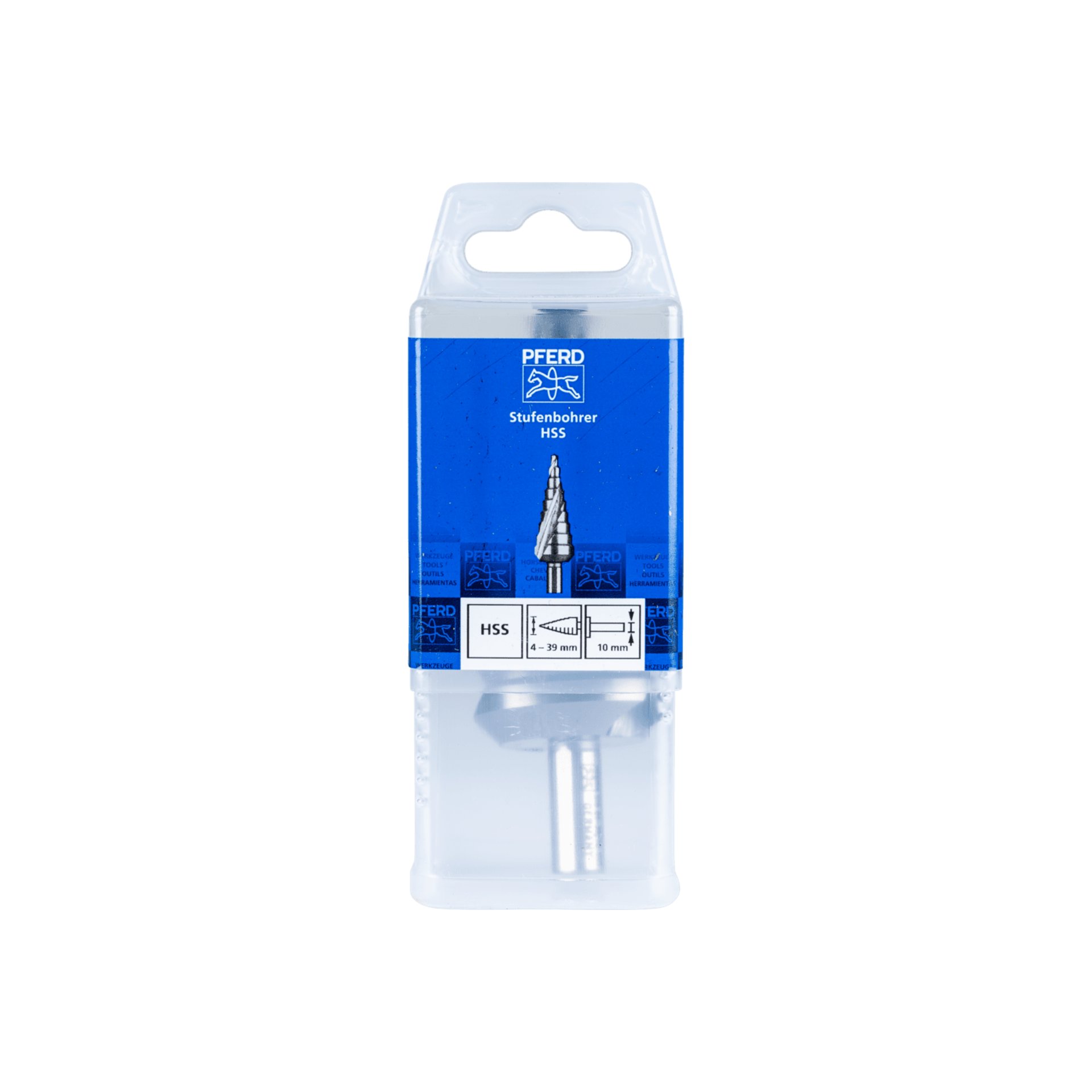 PFERD TOOLS Stufenbohrer HSS 13 Bohrstufen Ø 4-39 mm 3-Flächenschaft-Ø 10mm Produktbild img2 L