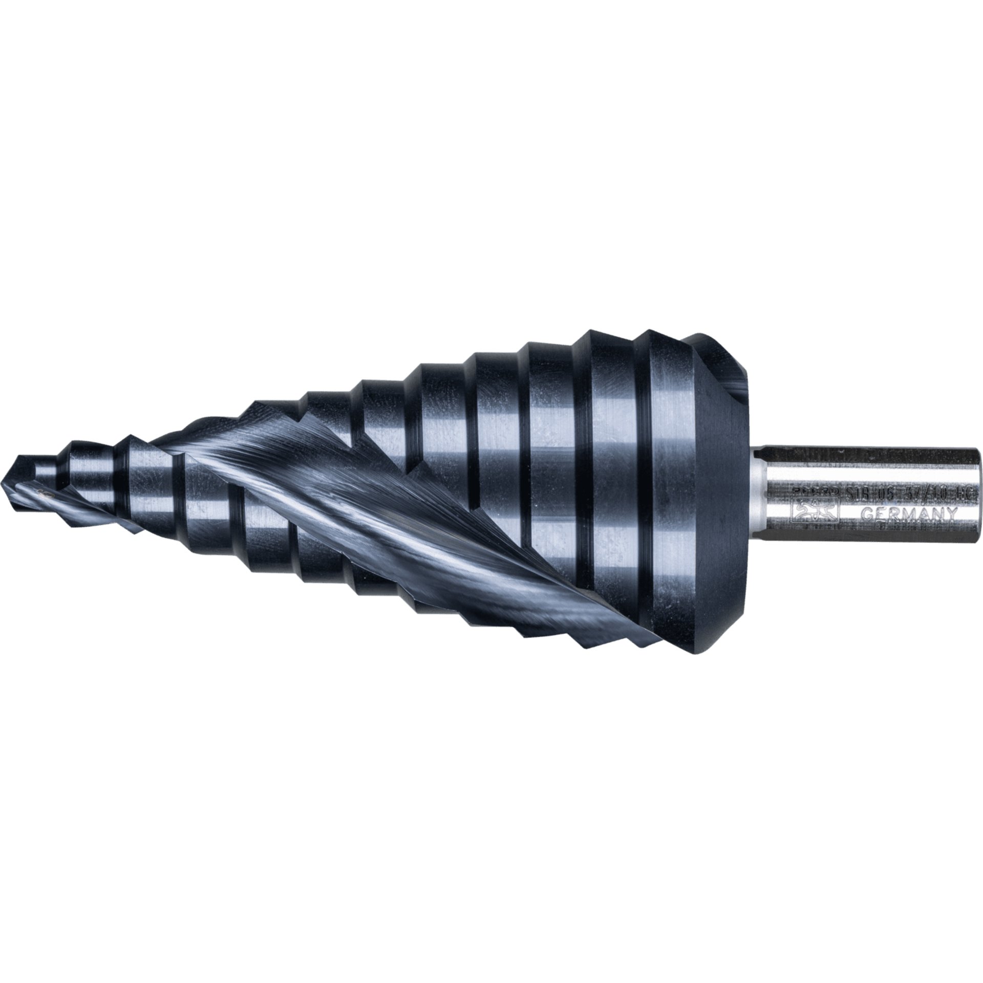 PFERD TOOLS Stufenbohrer HSS 12 Bohrstufen Ø 6-37 mm 3-Flächenschaft-Ø 10mm HICOAT beschichtet Produktbild img1 L