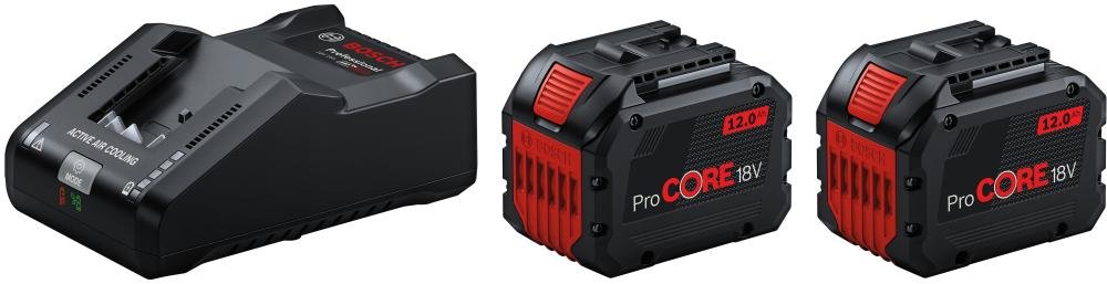 Akku-Starter Set ProCore 18,0 V 2 x 12,0 Ah Bosch Ladegerät GAL18V-160 Karton Produktbild img1 L