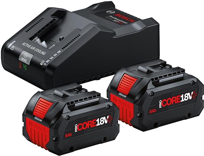 Akku-Starter Set ProCore+18,0 V 2 x 8,0 Ah Bosch Ladegerät GAL18V-160 Karton Produktbild img1 L