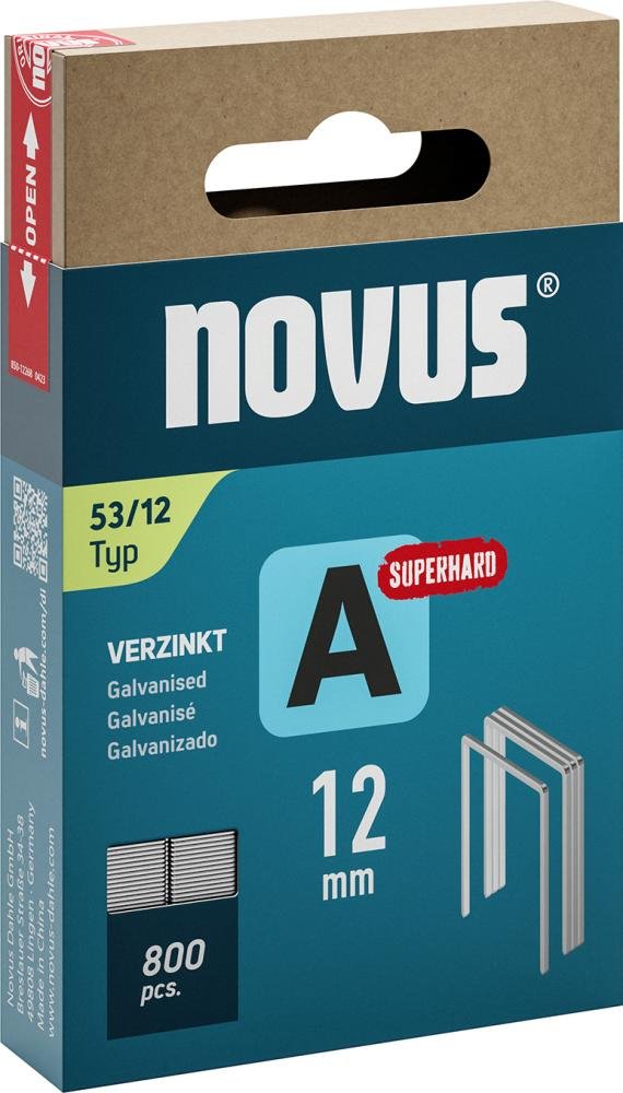 Feindrahtklammer A Typ 53/12 mm ST Novus VE à 800 Stück Produktbild img1 L