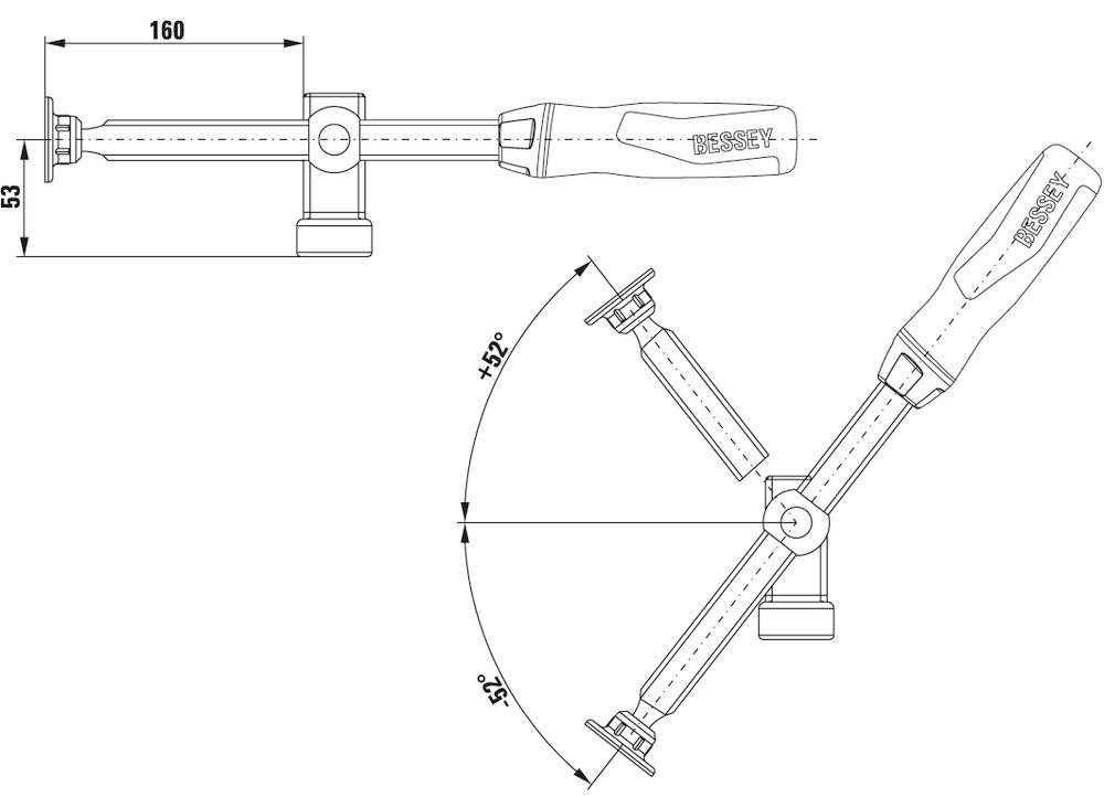 Bessey Schwenk-Adapter TW28AV Produktbild img6 L