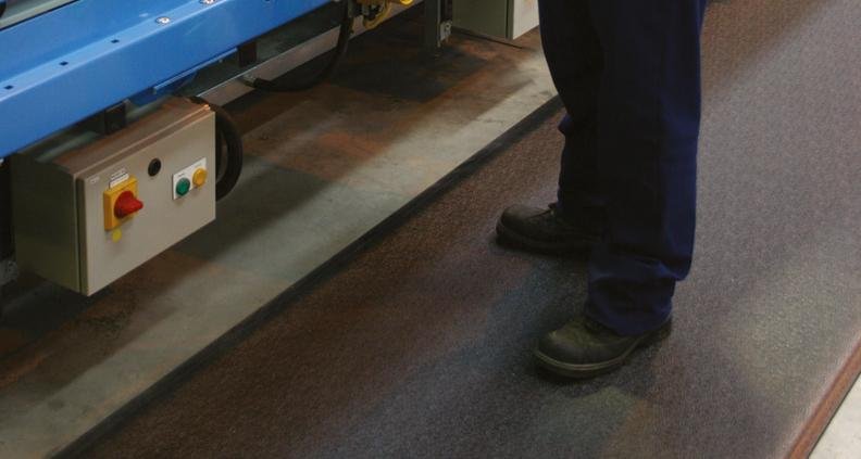 Arbeitsplatzbodenbelag Orthomat Premium, schwarz Produktbild img1 L