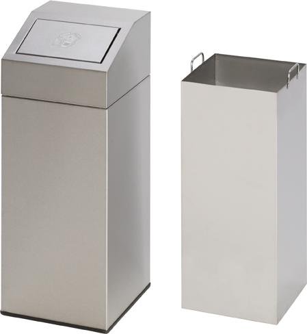 Wertstoffsammler Edelst. 45 l 320x320x790 mm VAR Produktbild img1 L