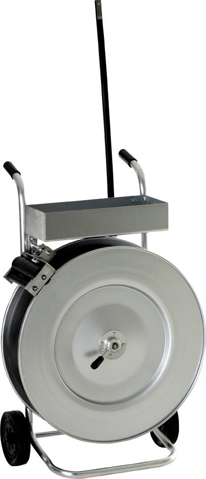 Abrollwagen für PP-/PET-Kunststoffband mit Bremse vollverzinkt Kern 406mm Produktbild img1 L