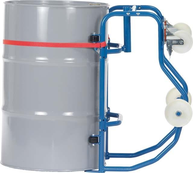 FETRA Fasskipper 8201 Tragkraft 250kg für 200l Fässer mit 4 Kunststoffrollen und Hebelstange Produktbild img2 L