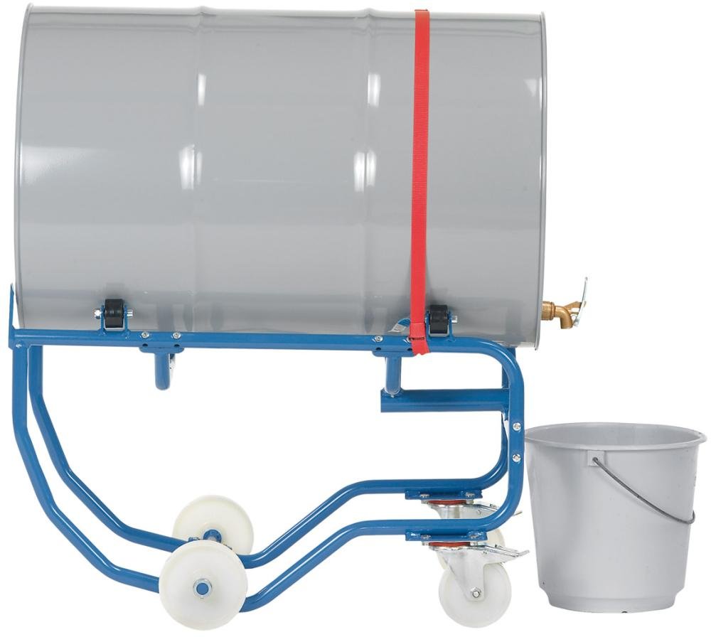 FETRA Fasskipper 8201 Tragkraft 250kg für 200l Fässer mit 4 Kunststoffrollen und Hebelstange Produktbild img3 L