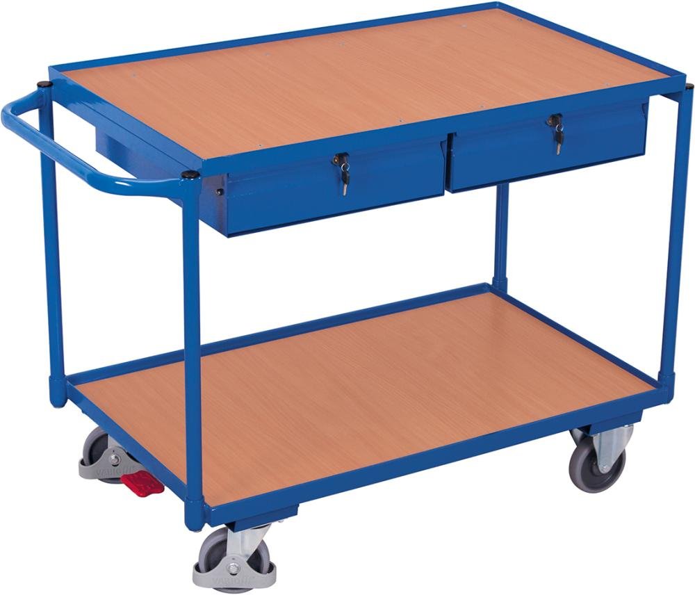 VARIOFIT Tischwagen 985x590mm 2 Schubladen Griff waagerecht Produktbild img1 L
