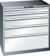 Schubladenschrank mit 5 Schubladen (2x100, 2x200, 1x300 mm) Produktbild img1 L