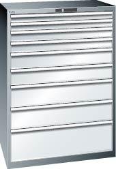 Schubladenschrank mit 9 Schubladen (2x75, 2x100, 2x150, 2x200, 1x300 mm) Produktbild img1 L