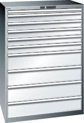Schubladenschrank mit 10 Schubladen (1x50, 5x100,4x200 mm) Produktbild img1 L