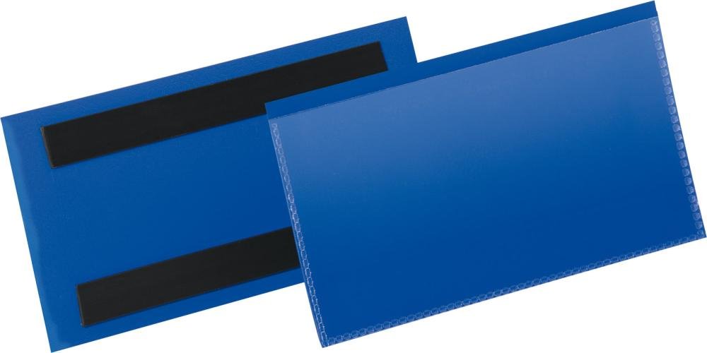 Etikettentasche B150xH67 mm blau, magnetisch VE 50 Stück Produktbild img1 L