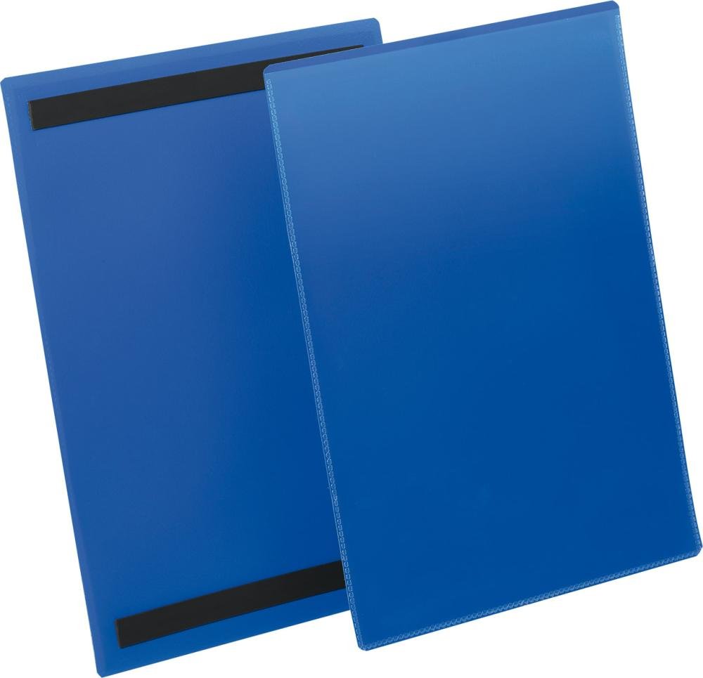Etikettentasche B210xH297 mm A4 hoch blau, magnetisch VE 50 Stück Produktbild img1 L