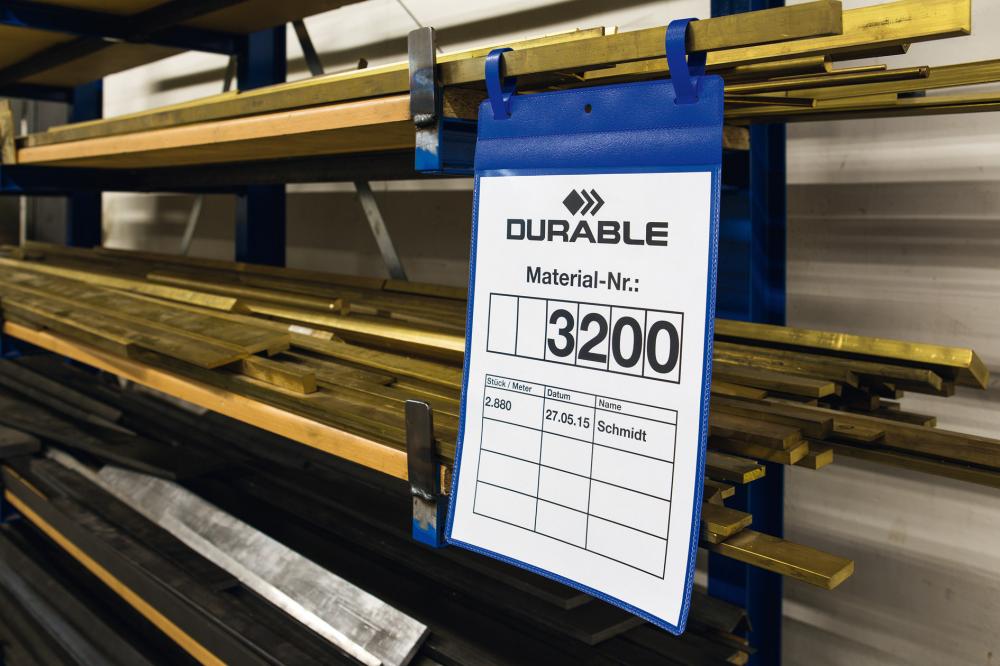 DURABLE Dokumententasche mit Lasche dunkelblau B210xH297mm DIN A4 hoch 50 Stück Produktbild img3 L
