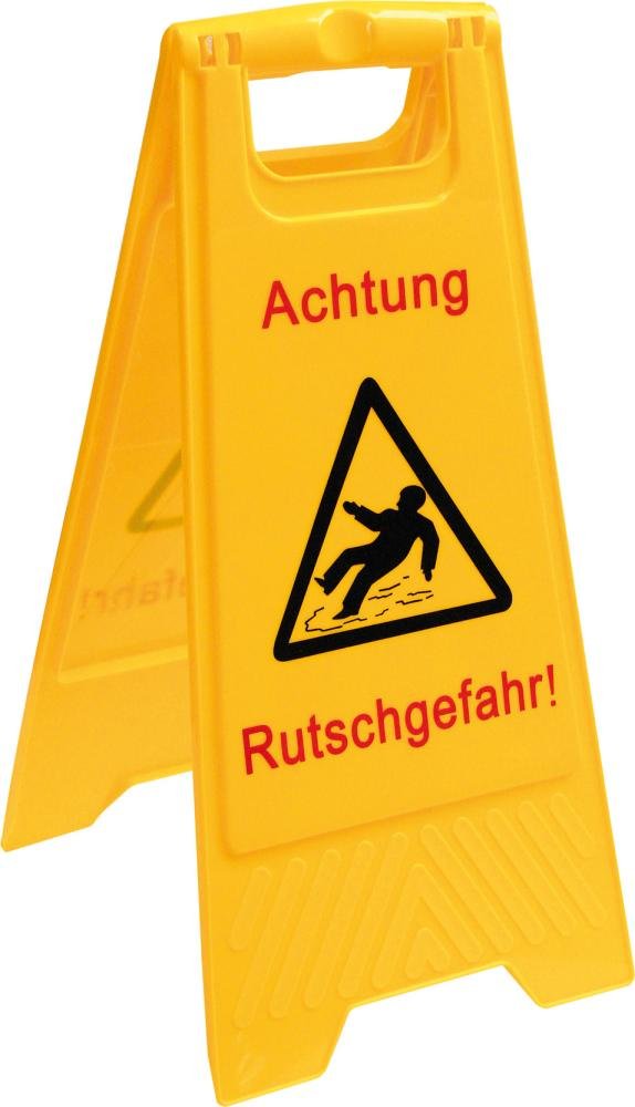 Warnschild Rutschgefahr signalgelb Produktbild img1 L