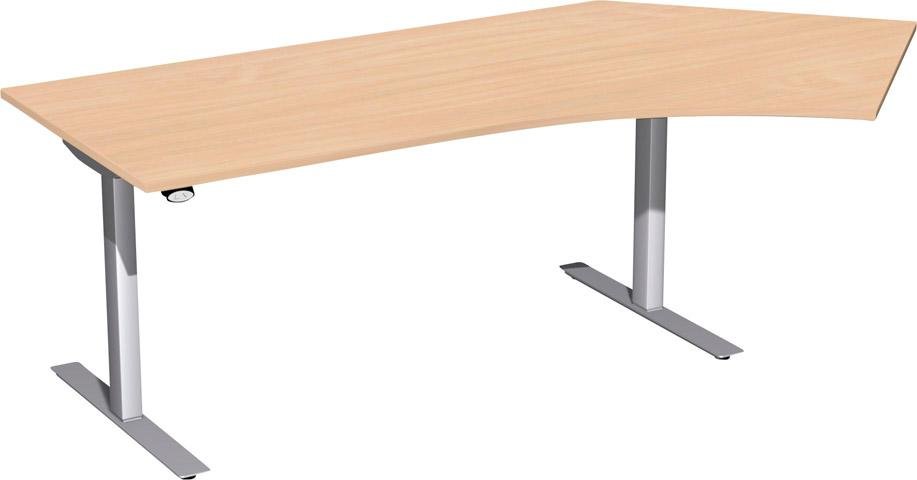 Schreibtisch Typ Flex, rechts, HxBxT: 650–1250x2166x800/1130 mm Produktbild img1 L