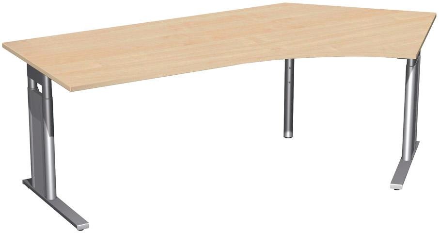Schreibtisch C-Fuß "Pro", 680–820x2166x800/1130 mm (135° rechts) Produktbild img1 L