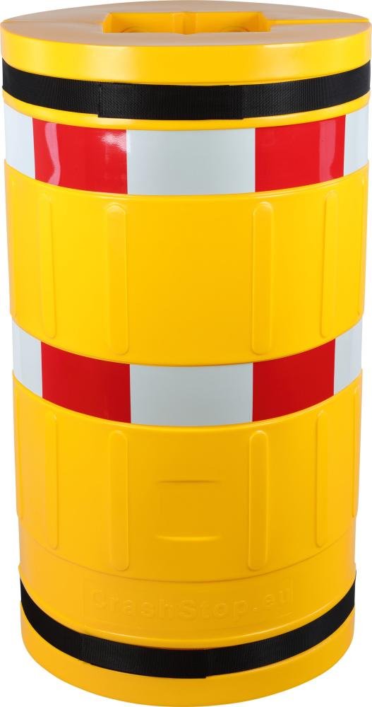 Säulenschutz D620 mm für Pfosten B160xT160 mm gelb mit Warnmarkierung Dancop Produktbild img3 L