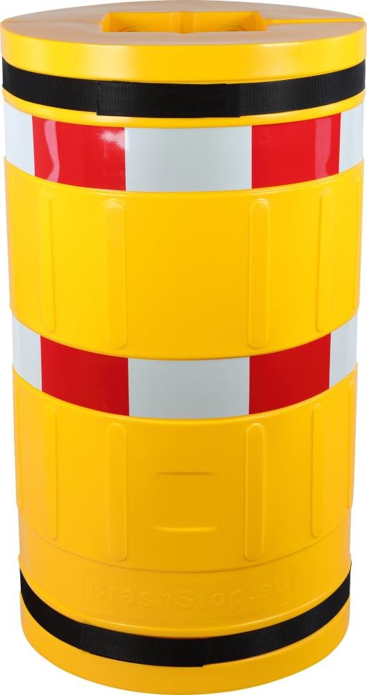 Säulenschutz D620 mm für Pfosten B260xT260 mm gelb mit Warnmarkierung Dancop Produktbild img4 L