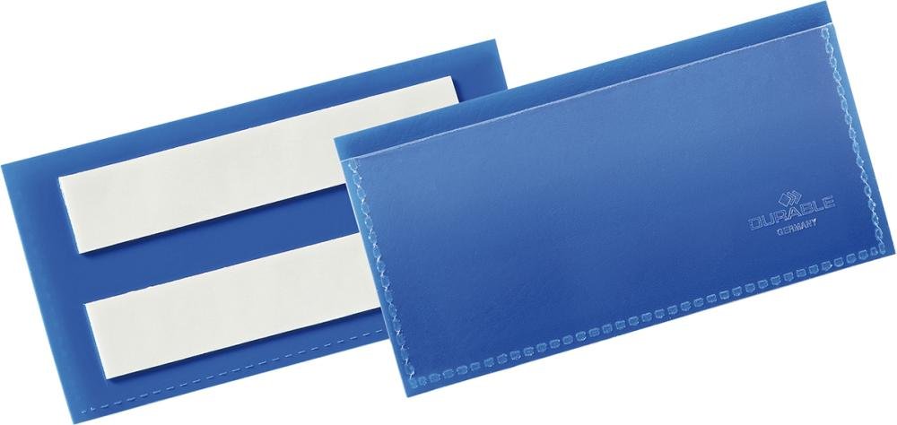 Etikettentasche B100xH38 mm blau, selbstklebend VE 50 Stück Produktbild img1 L