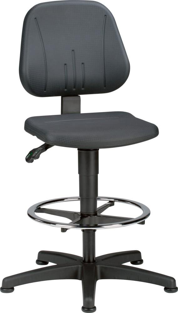 BIMOS Arbeitsstuhl Unitec 3 mit Gleiter/Fußring Sitzh. 580-850mm Integralschaum Permanentk. Produktbild img1 L