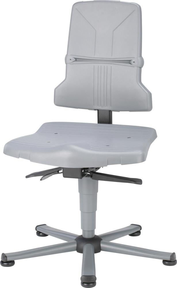 Bimos Arbeitsstuhl 9810-1000 Sintec 1 grau Sitzhöhe 430-580 mm mit Gleiter Produktbild img1 L