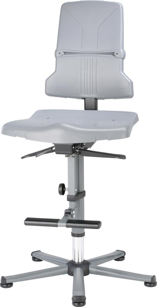 Bimos Arbeitsstuhl 9811-1000 Sintec 3 grau Sitzhöhe 580-850 mm mit Gleiter/Aufstiegshilfe Produktbild img1 L