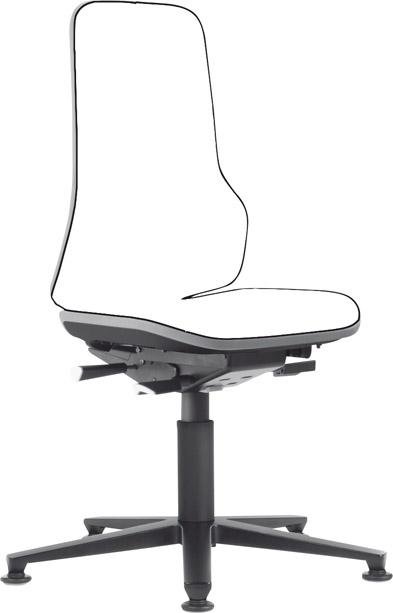 Bimos Arbeitsstuhl grau,ohne Polster Sitzhöhe 450-620 mm mit Gleiter Produktbild img1 L