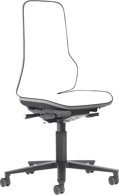 Bimos Arbeitsstuhl grau,ohne Polster Sitzhöhe 450-620 mm mit Rollen Produktbild img1 L