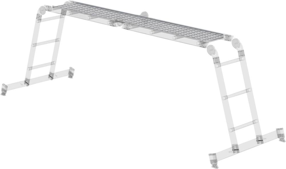 Alu-Riffelblechbelag mittig klappbar für Vielzweckleiter 2x3 + 2x4 Produktbild img1 L