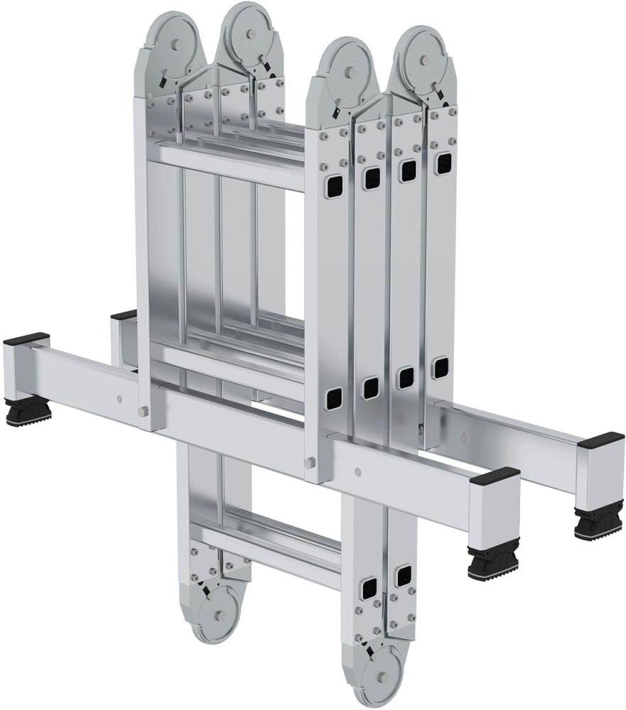 Alu-Vielzweckleiter 2x2 + 2x3 Sprossen Höhe als Bühne 0,63 m Arbeitshöhe bis 4,00 m Produktbild img2 L