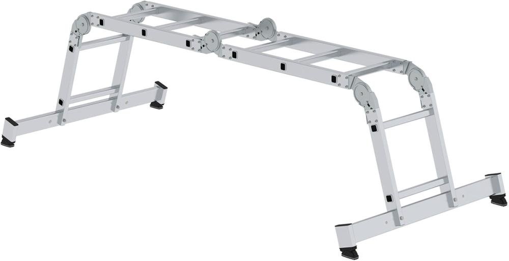 Alu-Vielzweckleiter 2x2 + 2x3 Sprossen Höhe als Bühne 0,63 m Arbeitshöhe bis 4,00 m Produktbild img3 L