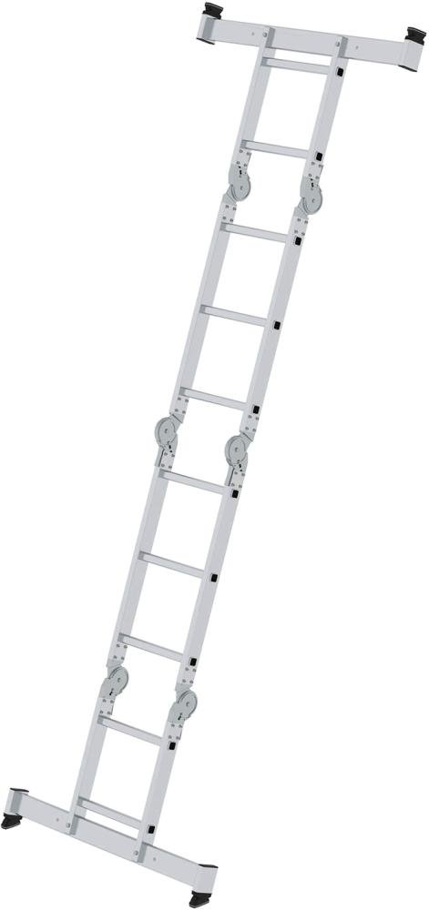 Alu-Vielzweckleiter 2x2 + 2x3 Sprossen Höhe als Bühne 0,63 m Arbeitshöhe bis 4,00 m Produktbild img4 L