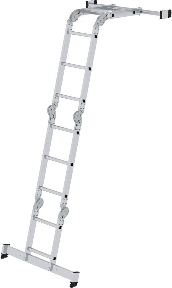 Alu-Vielzweckleiter 2x2 + 2x3 Sprossen Höhe als Bühne 0,63 m Arbeitshöhe bis 4,00 m Produktbild img5 L