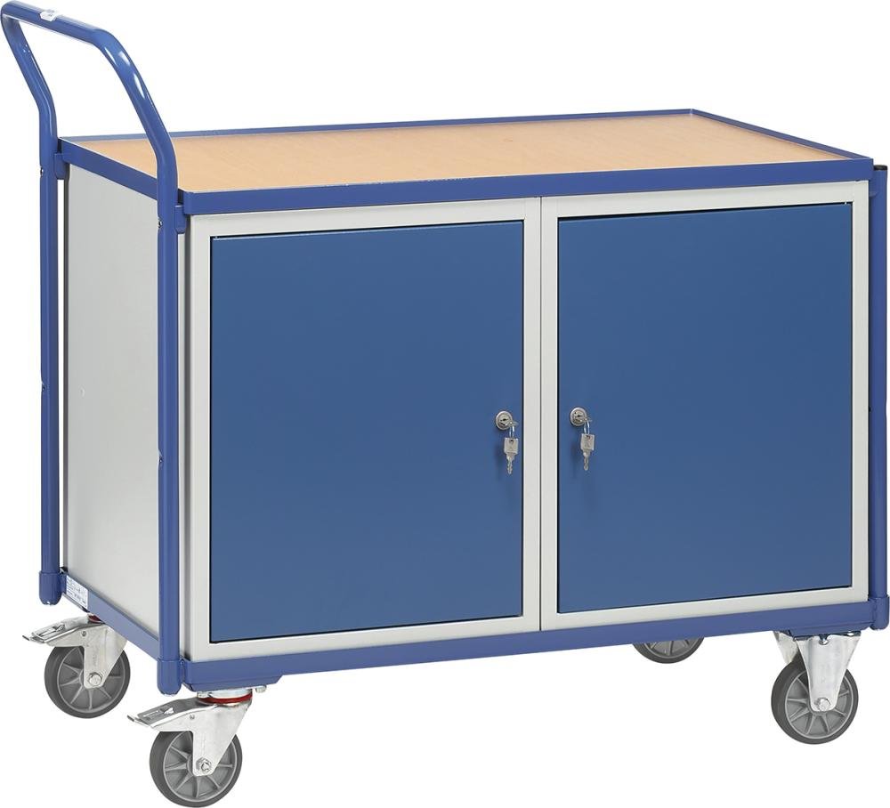 FETRA Tischwagen Tragkraft 300kg mit 1 Boden und 2 Türen Produktbild img1 L