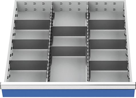 Metalleinteilung für Schubladen-Innenmaß 600 x 600 mm Produktbild img1 L
