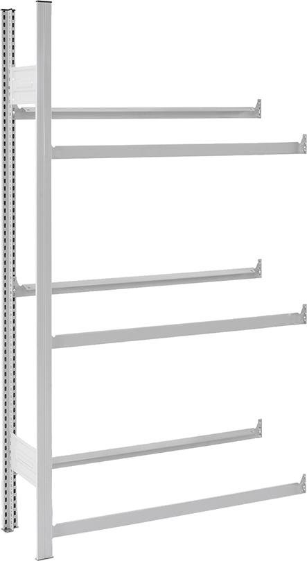 Anbauregal m.6 Traversen für Getränkekisten 1750x335x1010RAL7035 Produktbild img1 L