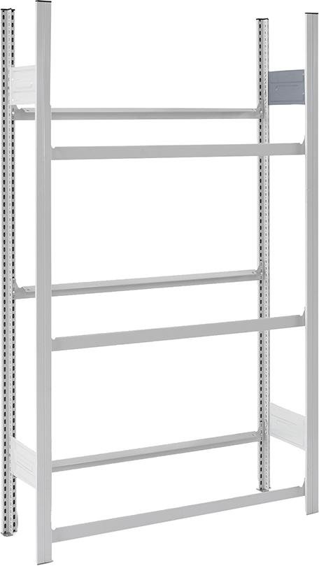 Grundregal m.6 Traversen für Getränkekisten 1750x335x1060RAL7035 Produktbild img1 L