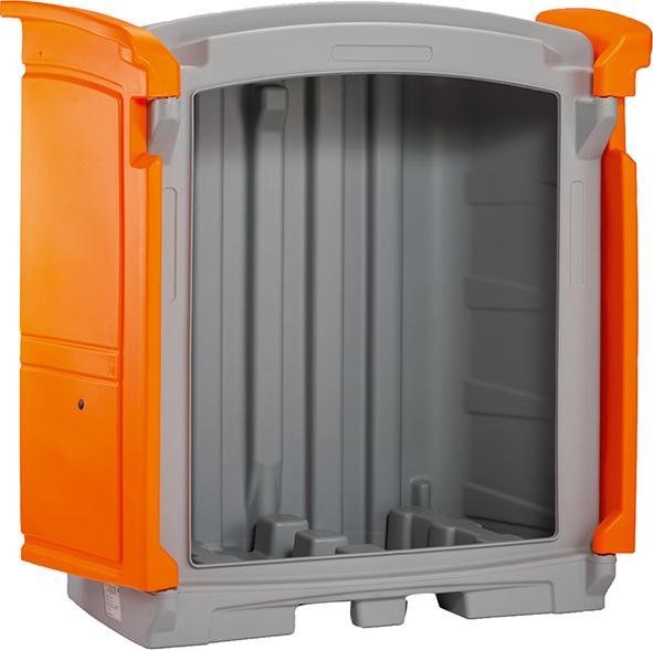 CEMO PE-Gefahrstoffdepot 220/2 Gehäuse/Türen grau/orange Produktbild img3 L