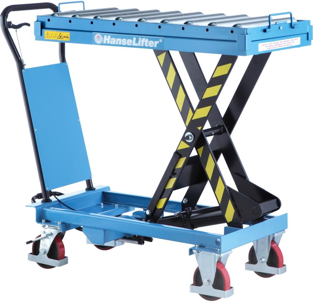 Hubtischwagen mit  Rollenb.Tischmaß: 1025x535 500 kg Tragfähigkeit Produktbild img8 L