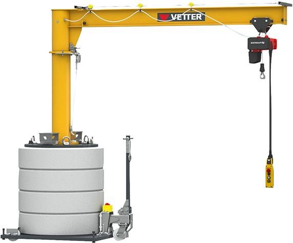 Mobiler Säulenschwenkkran500kg,3,5m,360 MOBILUS+Elektrokettenzug MOB12-PR5-3,5 Produktbild img3 L