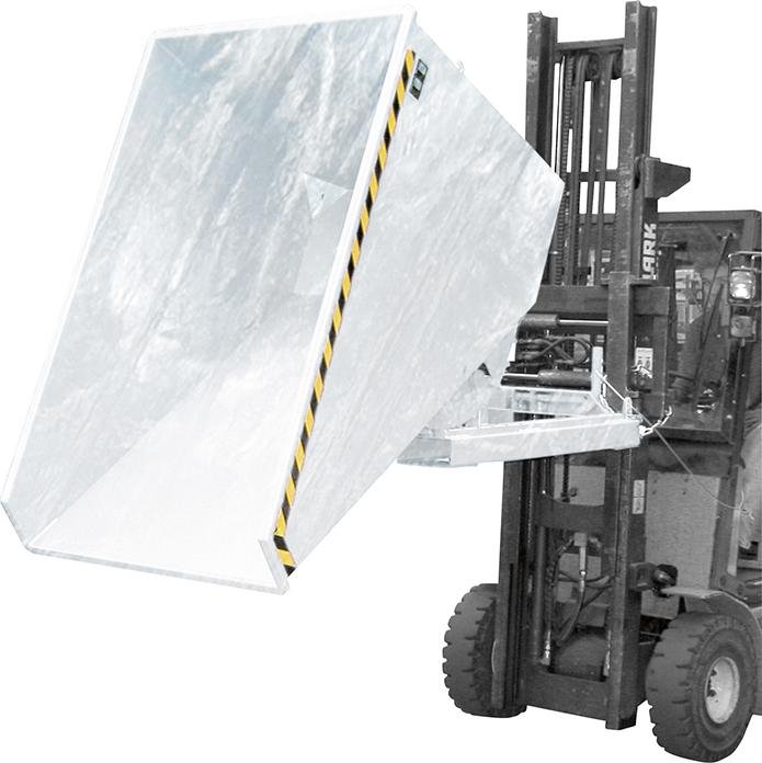 Späne-Kippbehälter, mit Abrollsystem, Typ EXPO®-E, verzinkt Produktbild img3 L