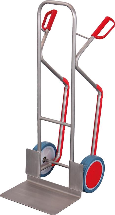 VARIOFIT Edelstahl-Stahrohrkarre 250kg Schaufel 480x300mm 260x65mm Vollgummi-Ber. Produktbild img1 L