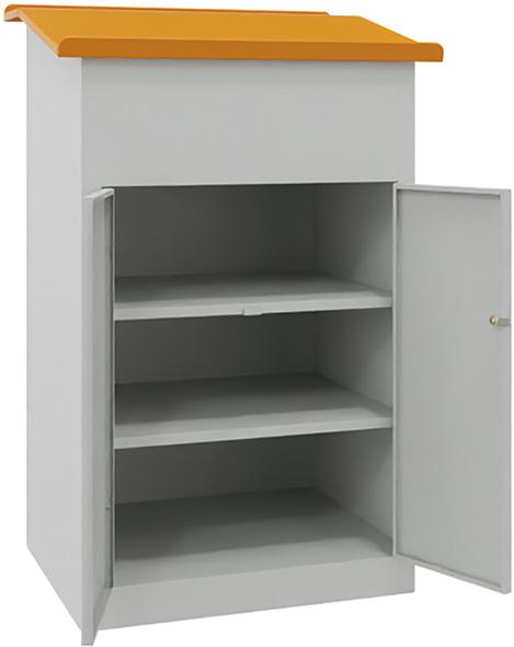 PAVOY Stehpult RAL7035 geschlossen Produktbild img2 L
