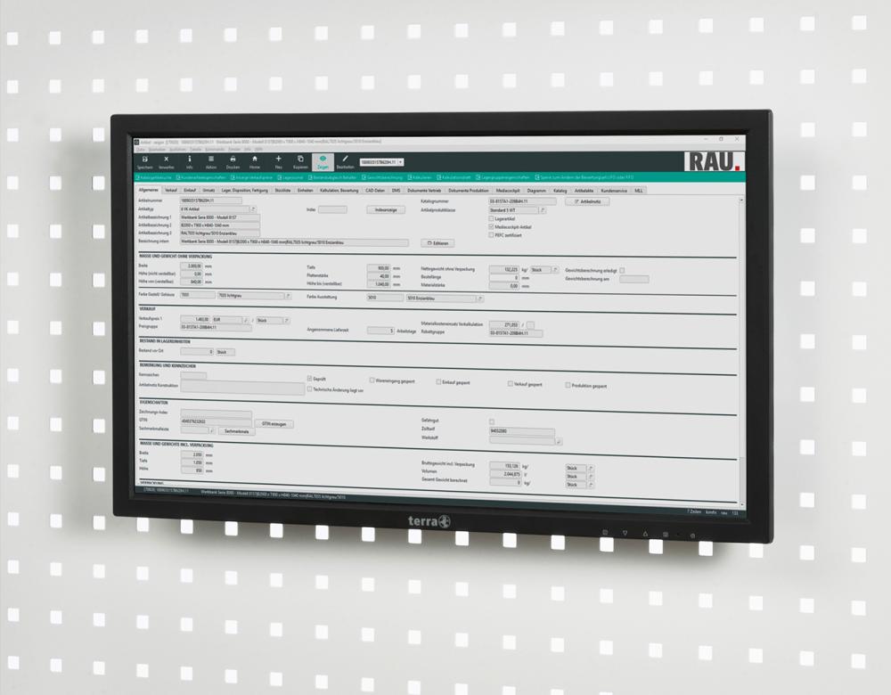 RAU. Flachbildschirmhalter zur Montage an Lochplatte Produktbild img2 L