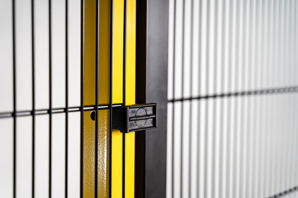 TTS Doppelflügeltür CleverProtect für Trennwandschutzgitter RAL9005 B2200xH2000mm Produktbild img4 L