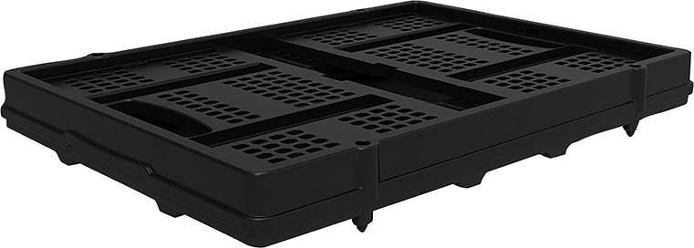 FORTIS Kunststoff-Faltkorb (2 Stück) Außenmaße B560xT400xH260mm Tragkraft 25kg schwarz Produktbild img2 L