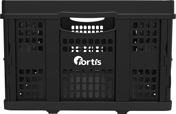 FORTIS Kunststoff-Faltkorb (2 Stück) Außenmaße B560xT400xH260mm Tragkraft 25kg schwarz Produktbild img3 L