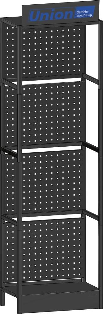 UNION C-Teile Modulturm 54 Lochplattenmodule Lochung 10X10 mm RAL 7016UNION Beschriftungsschild Produktbild img1 L